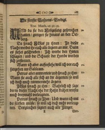 Die fünffte Paßions-Predigt.