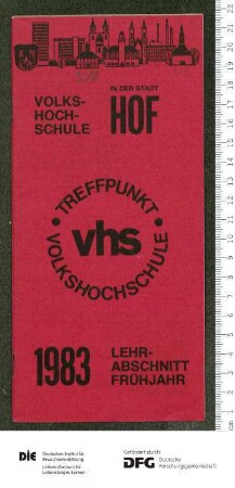 Programm 1. Semester 1983