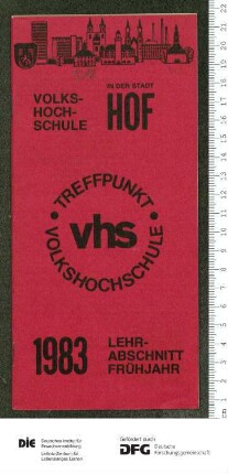 Programm 1. Semester 1983