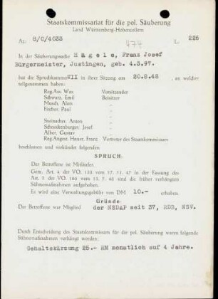 Hägele, Franz Josef