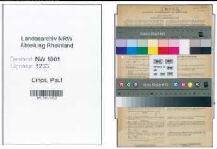 Entnazifizierung Paul Dings, geb. 02.11.1895 (Verwaltungsangestellter)