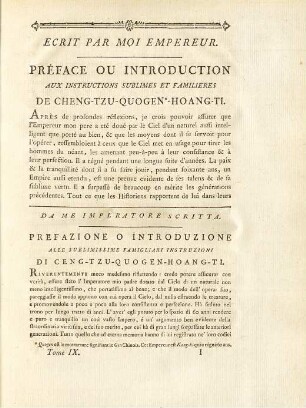 Instructions sublimes & familieres de l'empereur Cheng-tzu-quo-gen-hoang-ti, ou Kang-hi
