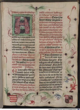 Missale Moguntinum : Mit dem Mandat von Diether von Isenburg, Erzbischof von Mainz, Aschaffenburg 18. 3. 1482. Kupferstich vom Monogrammisten AG