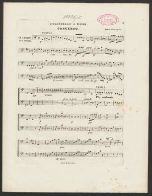 Violoncello et Basso