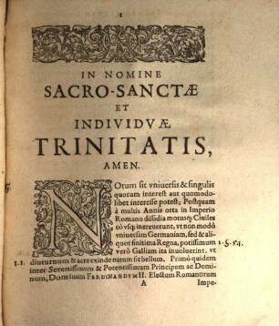 Instrvmentvm Pacis, A Sacræ Cæsareæ, Et Sacræ Christianissimæ Maiest. Maiest. Nec Non Sacri Rom. Imperij Deputatorum extraordinariorum & aliorum Electorum, Principum, & Statuum Legatis Plenipotentiarijs, Monasterii Westphalorum 24. Mensis Octobris, Anno 1648. actu publico solenniter subscriptum, eorundemq[ue] Sigillis munitum