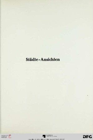 Städte-Ansichten (Nr. 997-1041)
