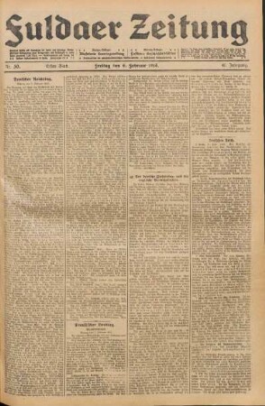 Ausgabe vom Freitag, den 06. Februar 1914.