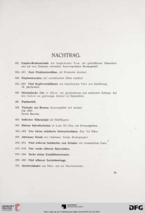 Nachtrag (Nr. 651-790)