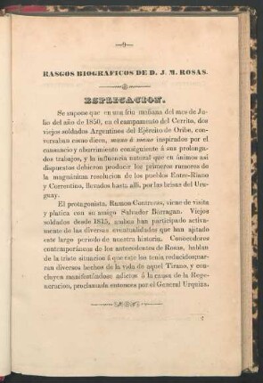 Rasgos biográficos de D. J. M. Rosas.