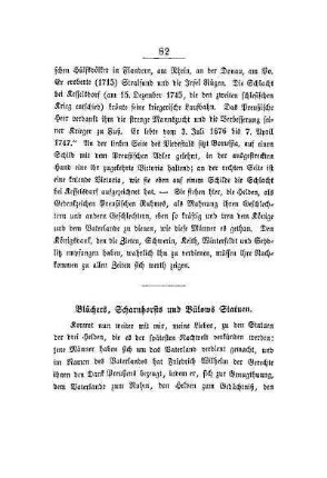 Blüchers, Scharnhorsts und Bülows Statuen