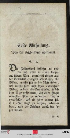 Von der Zeichenkunst überhaupt