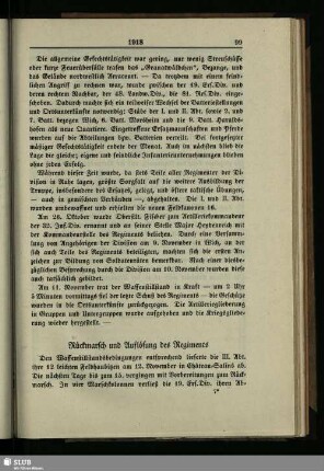 Rückmarsch und Auflösung des Regiments
