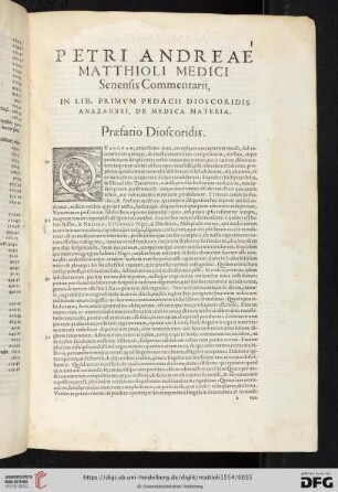 Praefatio Dioscoridis