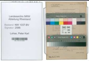 Entnazifizierung Peter Karl Lohse , geb. 11.09.1891 (Landwirt)