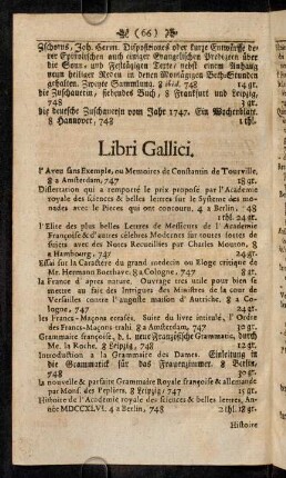 66-68, Libri Gallici.