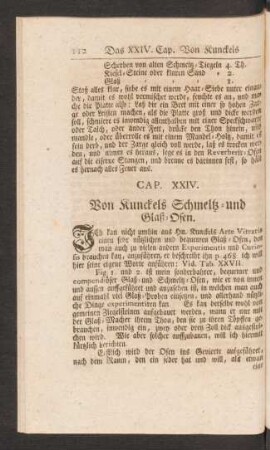 Cap. XXIV. Von Kunckels Schmeltz- und Glaß-Ofen.