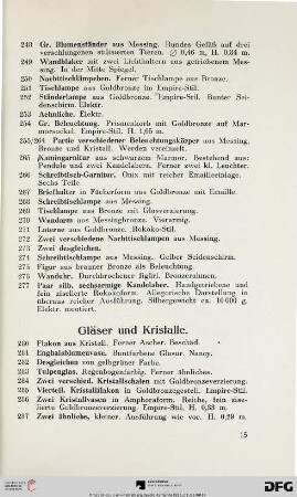 Gläser und Kristalle (Nr. 280-343)