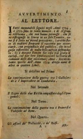 La storia : dell'anno .... 1734