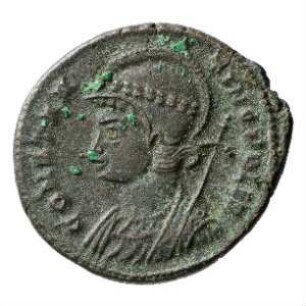 Münze, Follis, Aes 3, 332 - 333 n. Chr.
