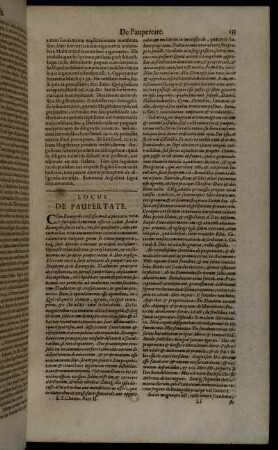 Locus De Paupertate.