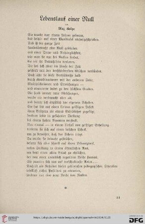 Lebenslauf einer Null