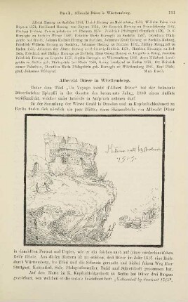 111-112, Bach, Albrecht Dürer in Württemberg