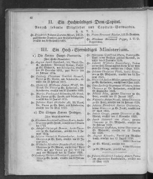 II. Ein Hochwürdiges Dom-Capitul.