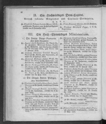 II. Ein Hochwürdiges Dom-Capitul.