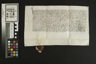 Gonsenheim: Schenkungsbrief über die Mühle zu Gonsenheim von Conrad Wohneck genannt Diemerstein an die Hl. Geistkirche zu Heidelberg