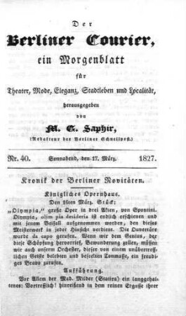 Nr. 40, Sonnabend, den 17. März 1827