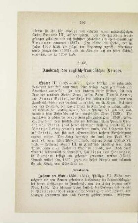 § 68. Ausbruch des englisch-französischen Krieges. (1339)