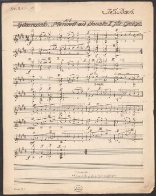 Instrumental pieces, Arr, guit - BSB Mus.N. 122,509 : [without collection title]