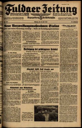 Ausgabe vom Montag, den 21. Juli 1941.