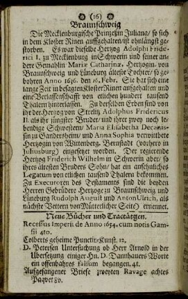 Neue Bücher und Tractätgen.