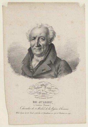 Bildnis des Antoine Laurent de Jussieu