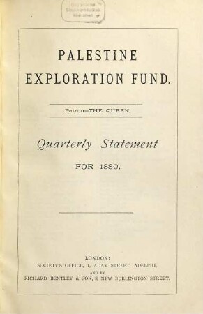 Quarterly statement. 1880 = Year 12
