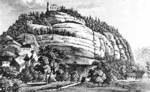 Oybin. Der Oybin, aus: Schiffner 1840