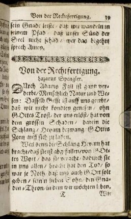 Von der Rechtfertigung.