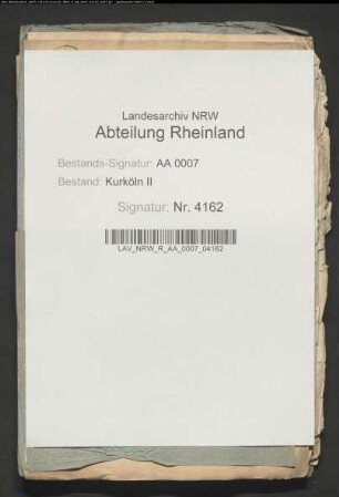 Abschriften von Urkunden betr. das Verhältnis Kurkölns zu Jülich
