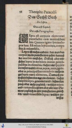 Das Sechst Buch.