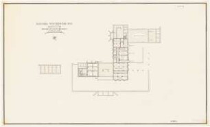 Siedlung für Kriegsbeschädigte Schinkelwettbewerb 1945: Gaststätte. Grundriss KG 1:200