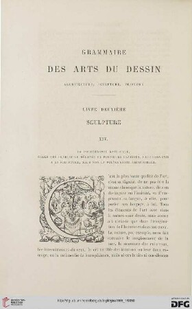 18: Grammaire des arts du dessin, 2, Sculpture, 14-15 : architecture, sculpture, peinture