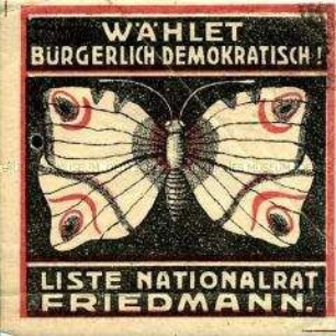 Klebezettel zur Reichstagswahl 1924
