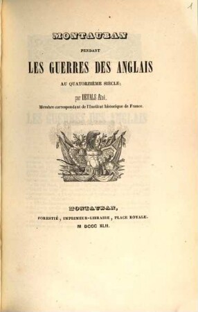 Montauban pendant les guerres des anglais au quatorzième siècle