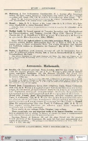 Astronomie. Mathematik (Nr. 155-160)