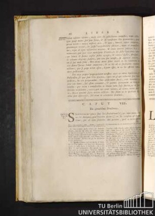 Caput VIII. De generibus structurae. Capitolo VIII. Delle specie di Fabbriche.