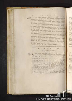 Caput VIII. De generibus structurae. Capitolo VIII. Delle specie di Fabbriche.