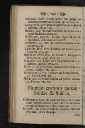 Humani corporis partes solidae & fluidae.