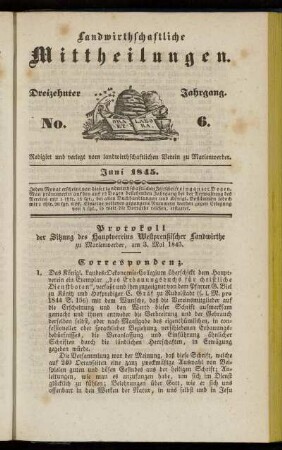Dreizehnter Jahrgang. No. 6.