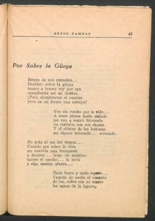 Por sobre la güeya